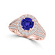 TMR121190 - Alexa - Round Tanzanite and Diamond Ring Halo