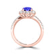 TMR121157 - Genesis - Round Tanzanite and Diamond Ring Halo