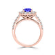 TMR121163 - Kinsley - Round Tanzanite and Diamond Ring Halo