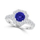 TMR121171 - Alice - Round Tanzanite and Diamond Ring Halo