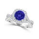 TMR121172 - Madelyn - Round Tanzanite and Diamond Ring Halo