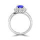 TMR121157 - Genesis - Round Tanzanite and Diamond Ring Halo