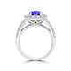 TMR121163 - Kinsley - Round Tanzanite and Diamond Ring Halo