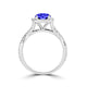 TMR121172 - Madelyn - Round Tanzanite and Diamond Ring Halo