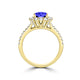 TMR121162 - Willow - Round Tanzanite and Diamond Ring Halo