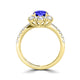 TMR121157 - Genesis - Round Tanzanite and Diamond Ring Halo