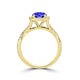 TMR121172 - Madelyn - Round Tanzanite and Diamond Ring Halo