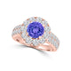 TMR121163 - Kinsley - Round Tanzanite and Diamond Ring Halo