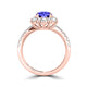 TMR121157 - Genesis - Round Tanzanite and Diamond Ring Halo