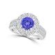 TMR121163 - Kinsley - Round Tanzanite and Diamond Ring Halo