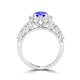 TMR121171 - Alice - Round Tanzanite and Diamond Ring Halo