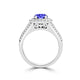 TMR121190 - Alexa - Round Tanzanite and Diamond Ring Halo