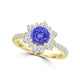 TMR121157 - Genesis - Round Tanzanite and Diamond Ring Halo