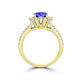 TMR121162 - Willow - Round Tanzanite and Diamond Ring Halo