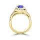 TMR121159 - Kennedy - Round Tanzanite and Diamond Ring Double Halo