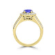 TMR121190 - Alexa - Round Tanzanite and Diamond Ring Halo