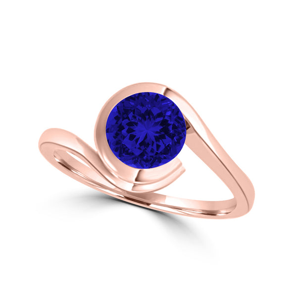 TMR121106 - Charlotte - Round Tanzanite Ring