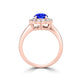 TMR121182 - Isla - Round Tanzanite and Diamond Ring Halo