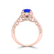 TMR121164 - Naomi - Round Tanzanite and Diamond Ring Halo