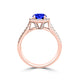 TMR121184 - Quinn - Round Tanzanite and Diamond Ring Halo