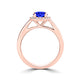 TMR121181 - Valentina - Round Tanzanite and Diamond Ring Halo