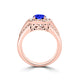 TMR121188 - Piper - Round Tanzanite and Diamond Ring Halo