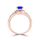 TMR121179 - Hailey - Round Tanzanite and Diamond Ring Halo