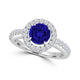 TMR121180 - Gianna - Round Tanzanite and Diamond Ring Halo