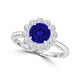 TMR121182 - Isla - Round Tanzanite and Diamond Ring Halo