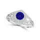 TMR121166 - Elena - Round Tanzanite and Diamond Ring Halo