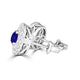 TMR121118 - Camila - Round Tanzanite and Diamond Earring Double Halo