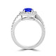 TMR121180 - Gianna - Round Tanzanite and Diamond Ring Halo