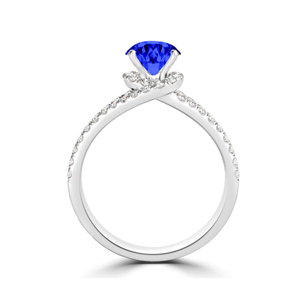 TMR121177 - Autumn - Round Tanzanite and Diamond Ring