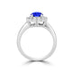 TMR121182 - Isla - Round Tanzanite and Diamond Ring Halo