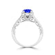 TMR121164 - Naomi - Round Tanzanite and Diamond Ring Halo