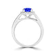 TMR121181 - Valentina - Round Tanzanite and Diamond Ring Halo