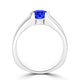 TMR121107 - Mia - Round Tanzanite and - Ring Solitaire