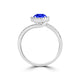 TMR121183 - Eliana - Round Tanzanite and Diamond Ring Halo