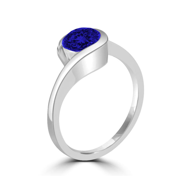 TMR121106 - Charlotte - Round Tanzanite Ring