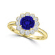 TMR121182 - Isla - Round Tanzanite and Diamond Ring Halo