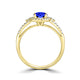 TMR121176 - Serenity - Round Tanzanite and Diamond Ring Halo