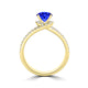 TMR121177 - Autumn - Round Tanzanite and Diamond Ring