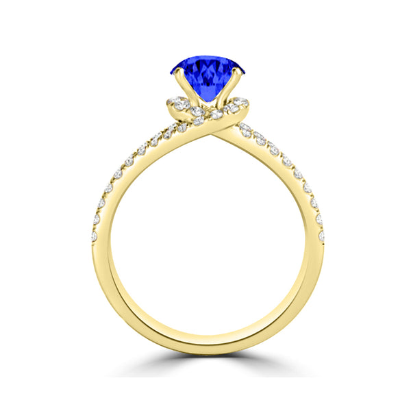 TMR121177 - Autumn - Round Tanzanite and Diamond Ring