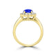 TMR121182 - Isla - Round Tanzanite and Diamond Ring Halo