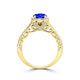 TMR121164 - Naomi - Round Tanzanite and Diamond Ring Halo