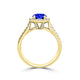 TMR121184 - Quinn - Round Tanzanite and Diamond Ring Halo