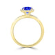 TMR121154 - Anna - Round Tanzanite and Diamond Ring Halo