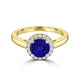 TMR121181 - Valentina - Round Tanzanite and Diamond Ring Halo