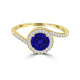 TMR121183 - Eliana - Round Tanzanite and Diamond Ring Halo