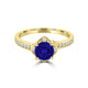 TMR121187 - Sadie - Round Tanzanite and Diamond Ring Halo